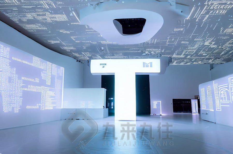 智慧企業(yè)產(chǎn)品體驗館設計,數(shù)字化企業(yè)展廳施工方案,九來九往多媒體展覽館建設計公司