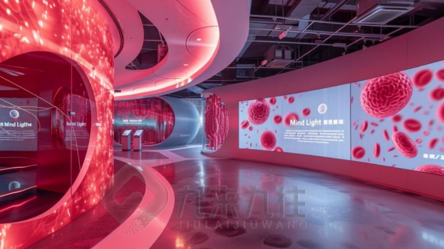 互動(dòng)醫(yī)技科普體驗(yàn)館設(shè)計(jì),數(shù)字化醫(yī)療技術(shù)展廳施工,九來九往多媒體醫(yī)療展館建設(shè)