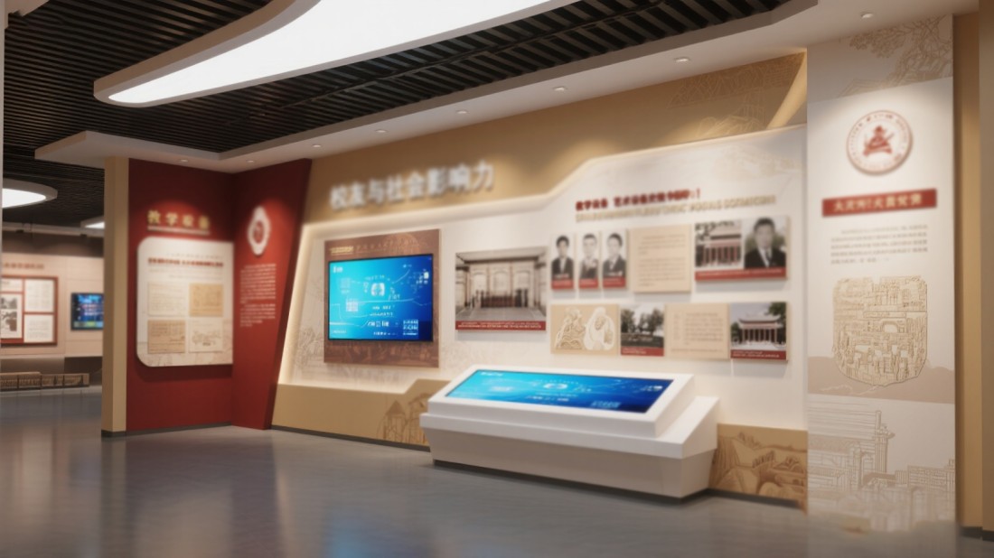 校史館設(shè)計效果圖，校史館