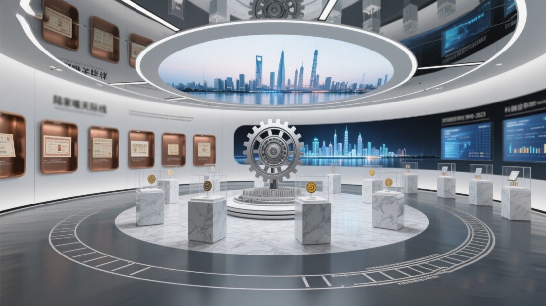 沉浸式企業(yè)展廳設(shè)計(jì)效果圖